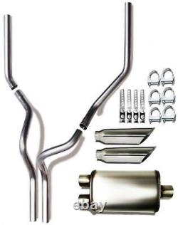 1999 Dual tail pipes performance exhaust system kit Fits Chevrolet K1500