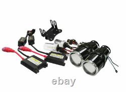 2.5 Bullet Projector Lens Fog Light Lamps + 8000K HID Kit Combo Deal with Wire