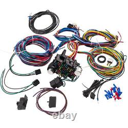 21 Circuit Wiring Harness 17 Fuses Kit for CHEVY FORD Universal Headlights Coil