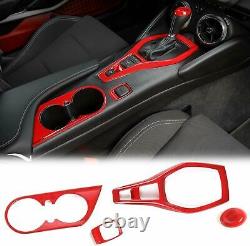 28x Red Full Set Interior Decor Cover Kit For Chevrolet Camaro 2017+ Accessories