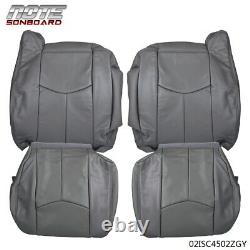 4PCS Leather Seat Cover Kit Fit For03-06 Chevy Tahoe Suburban Silverado/GMC