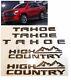 5pcs Matte Black Tahoe High Country Emblem Kits Fit For 2021+ Chevrolet Tahoe