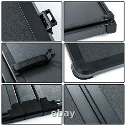 Black 6.6Ft Bed Hard Tri-Fold Tonneau Cover Kit Fit For 88-07 Silverado 1500