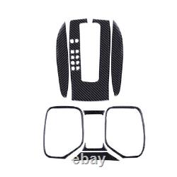Black Carbon Fiber Interior Kit Cover Trim Fits For Chevrolet Camaro 2010-2015