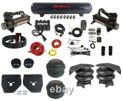 Complete Air Ride Suspension Kit Evolve Manifold Bags 480 Black Fits 1973-87 C10