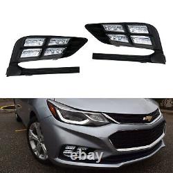 Direct Fit 10W White LED Daytime Running Light/Fog Lamps For 2016-18 Chevy Cruze