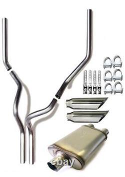 Dual performance exhaust system kit Fits 2008 Chevy K2500