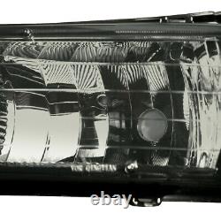 Fit 1999-2002 Chevy Silverado Tahoe Headlight Bumper Lamp WithLED Kit+ Fan Smoked
