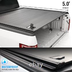 Fit 2014 2020 Colorado 5ft Aluminum Retractable Waterproof Hard Tonneau Cover