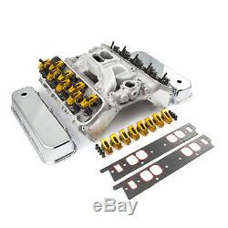 Fit Chevy BBC 396 Solid FT Cylinder Head Top End Engine Combo Kit