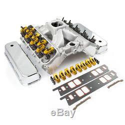 Fit Chevy BBC 454 Solid FT Cylinder Head Top End Engine Combo Kit