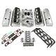 Fit Chevy Sbc 350 Hyd Ft 220cc Angle Plug Cylinder Head Top End Engine Combo Kit