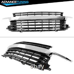 Fits 2021-2022 Chevy Tahoe & Suburban Front Bumper Grille Chrome & Gloss Black