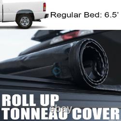 Fits 99-07 Silverado/Sierra Fleetside 6.5' Short Bed Roll-Up Soft Tonneau Cover