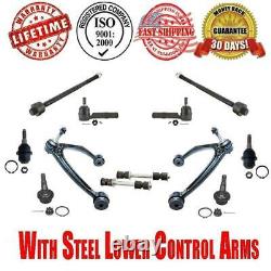 Fits Chevrolet Suburban 1500 2007-2014 Front Upper Arms Ball Joints Tie Rods Kit