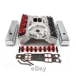 Fits Chevy SBC 350 Angle Plug Hyd FT Cylinder Head Top End Engine Combo Kit