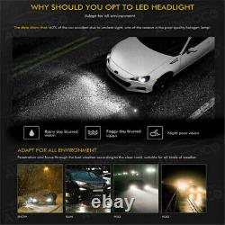 For Chevy Camaro 1998-2002 LED Headlight High Low Fog Light Bulbs White 6000K