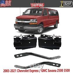 Front Bumper Brackets Kit For 2003-2021 Chevy Express/ GMC Savana Van 2500 3500