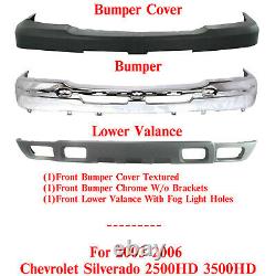 Front Bumper Chrome Kit For 2003-2006 Chevrolet Silverado 2500HD 3500HD