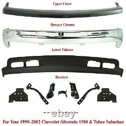 Front Bumper Chrome Steel Valance Bracket For 1999-02 Chevy Silverado 1500 Tahoe
