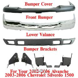 Front Bumper Kit & Brackets For 2003-2006 Chevrolet Silverado 1500 / Avalanche