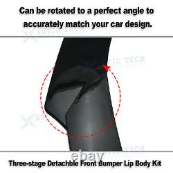 Front Bumper Spoiler Diffuser Side Skirt Rear Lip Molding Body Kit Universal 7x