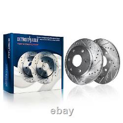 Front Drilled Rotors + Brake Pads for 2000-2006 GMC Chevy Suburban Yukon XL 1500