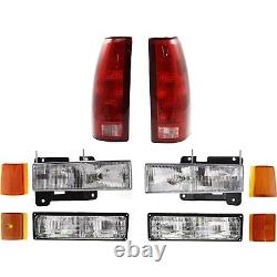 Headlight Parking Marker Light Tail Lamp Kit Set of 10 for Chevy Truck SUV New