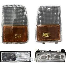 Headlight and Corner Lights Kit 4 pc for 87-90 Chevrolet Caprice Base, Classic