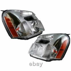 Headlights Headlamps Left & Right Pair Set of 2 Fits 05-09 Chevy Equinox NEW