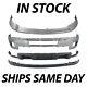 New Chrome Steel Front Bumper Kit For 2011-2014 Chevy Silverado 2500hd 3500hd