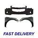 New Set Of 3 Front Primed Bumper Cover Kit Fits 2010-2015 Chevrolet Equinox