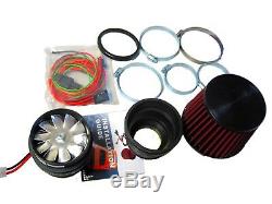 Performance Electric Air Intake Supercharger Fan Motor Cone Kit Fit For Chevy