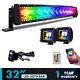 Rgb 32 Inch Roof Led Light Bar Driving Offroad Lamp Flood Spot Combo Kit Grille