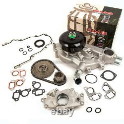Timing Chain Kit Cover Gasket Water Oil Pump Fit 97-04 Cadillac GMC 4.8 5.3 6.0