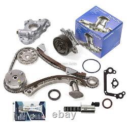 Timing Chain Kit VVT Gear Solenoid Water Oil Pump Fit Toyota Chevrolet 1ZZFE