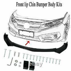 Avant Bumper Lip Body Kit Spoiler Splitters Noir + Strut Rods Pour Chevy Camaro