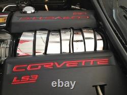 Convient Corvette C6 2008-2013 7pc Poli Inoxydable Intake Manifold Couver
