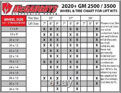 Kit de levage 7 9 pouces compatible avec Chevy Silverado GMC Sierra 3500 2020 2023 McGaughys 52459