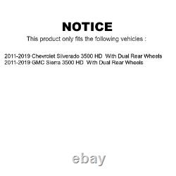 Kit de plaquettes de frein arrière en céramique et de rotors adapté aux Chevrolet GMC avec double roues arrière.
