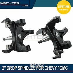 S'adapte 1988-1998 Chevy C1500 2500 Gmc Yukon 2wd Seulement 2 Drop Spindle Lowering Kit