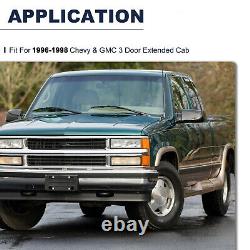 S'adapte 96-98 Chevy GMC C/K Pickup Truck 3dr Ext. Cab Kit de panneaux de bas de caisse et de coins de cabine